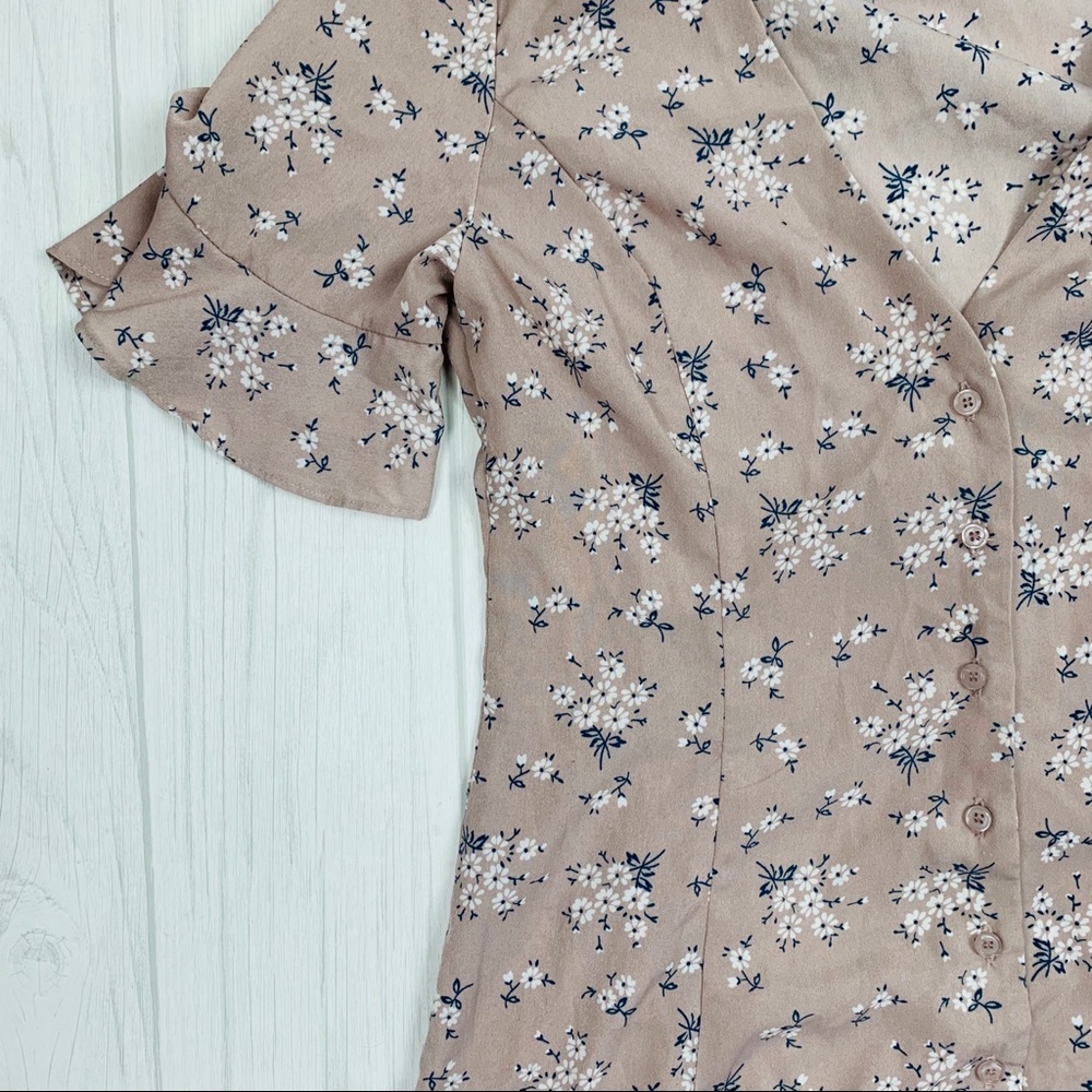 Castro mauve floral dress